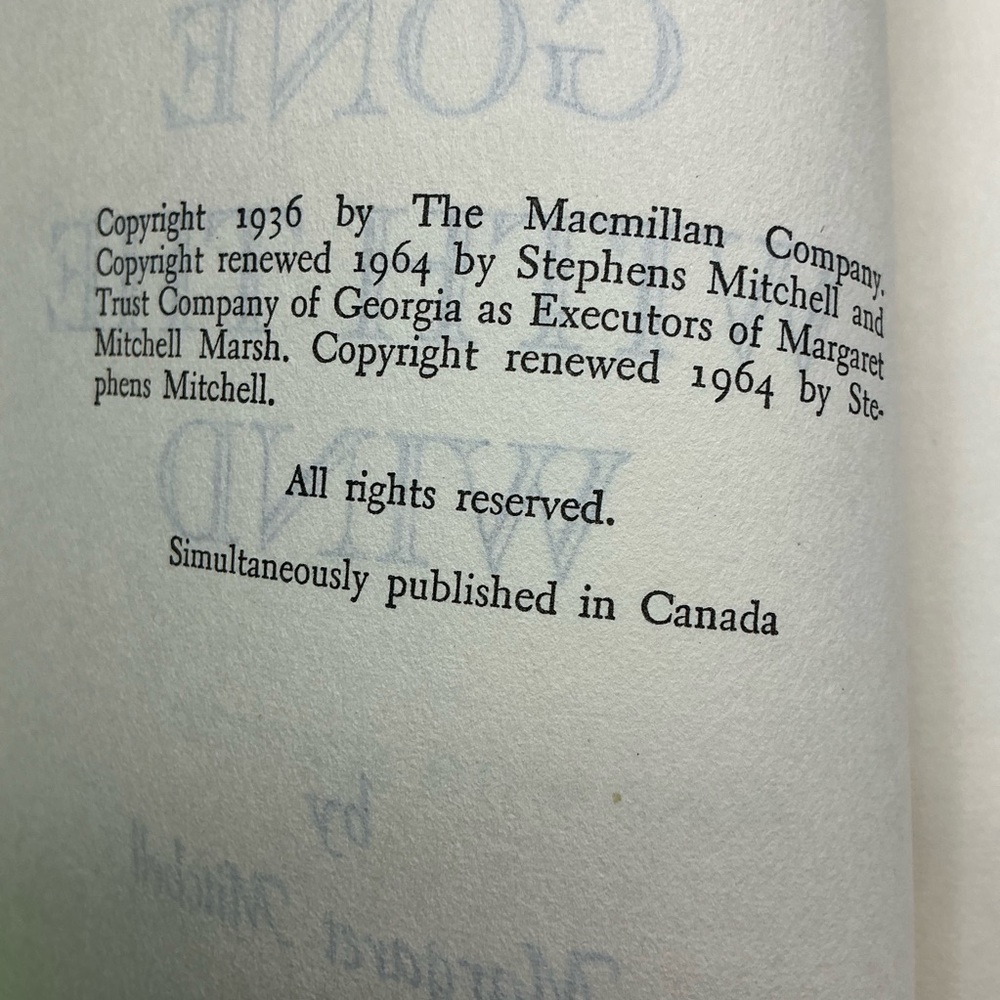Vintage 1964 Gone with the Wind the McMillan company hardcover book - Picture 2 of 6
